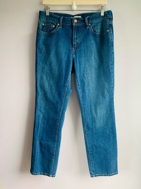 Levi's Straight Leg 505 Jeans Mid Blue Classic Western Casual EUC Size 12
